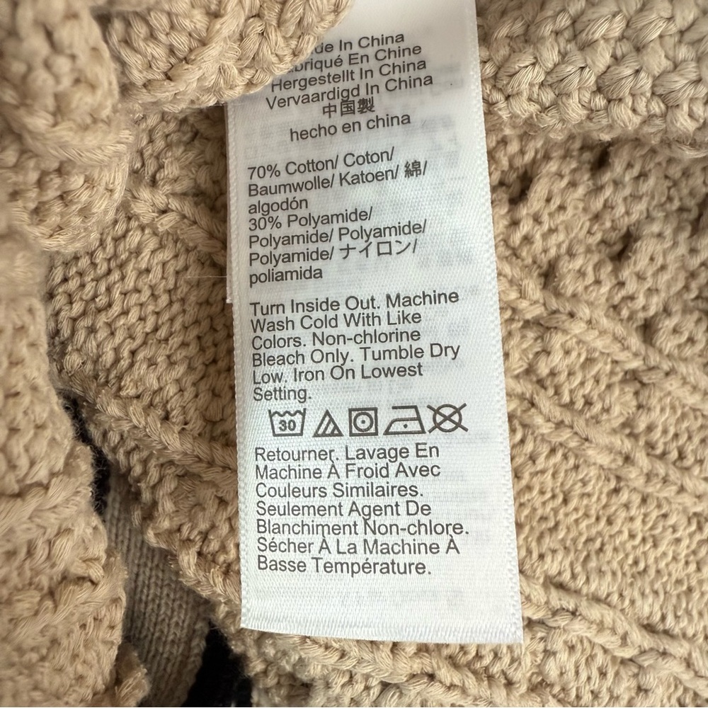 J. Crew Tan Cropped Cable Knit Sweater Lady Jacket Cardigan - Picture 12 of 13